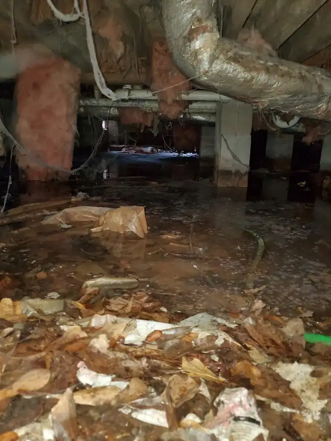Crawl space flood assessment for Commercial Water Damage Restoration in Caldwell